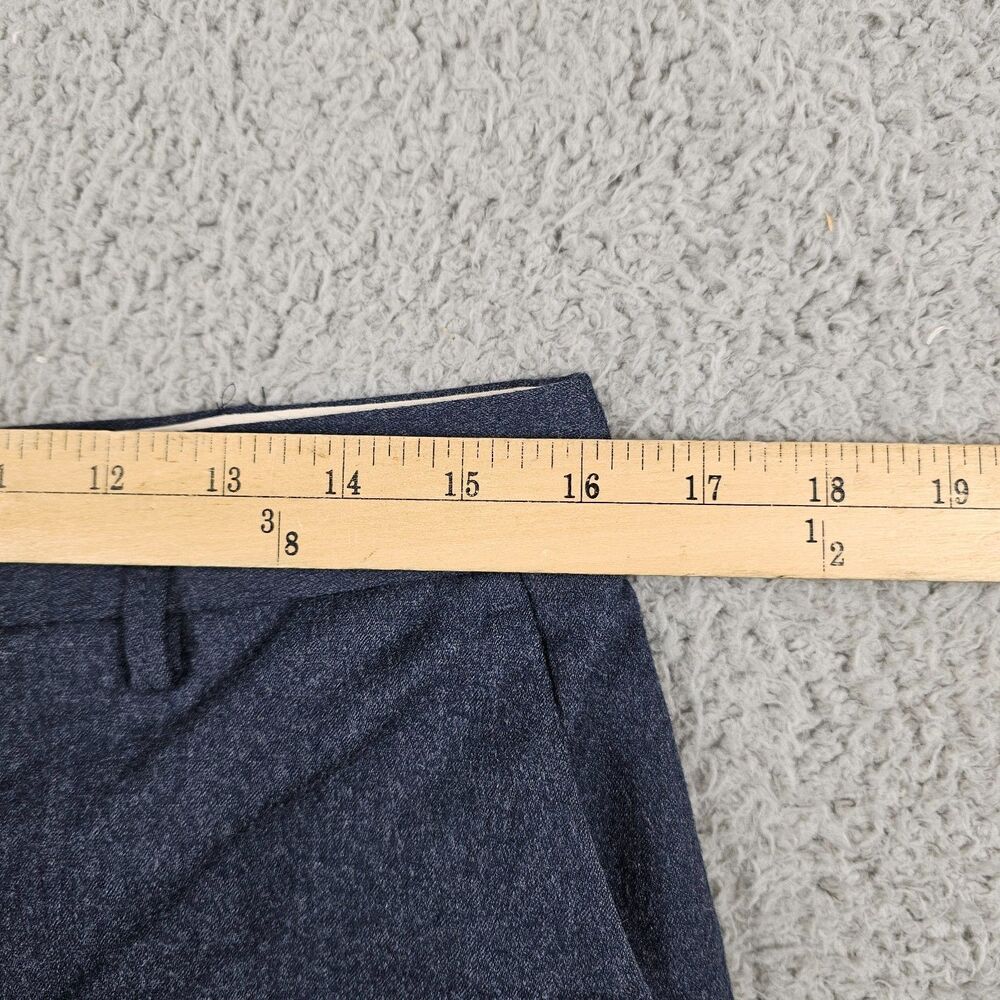 Talbots 2 Piece Suit Womens 6 32x30 Blue Italian Flannel Wool Stretch Academia - Picture 14 of 16